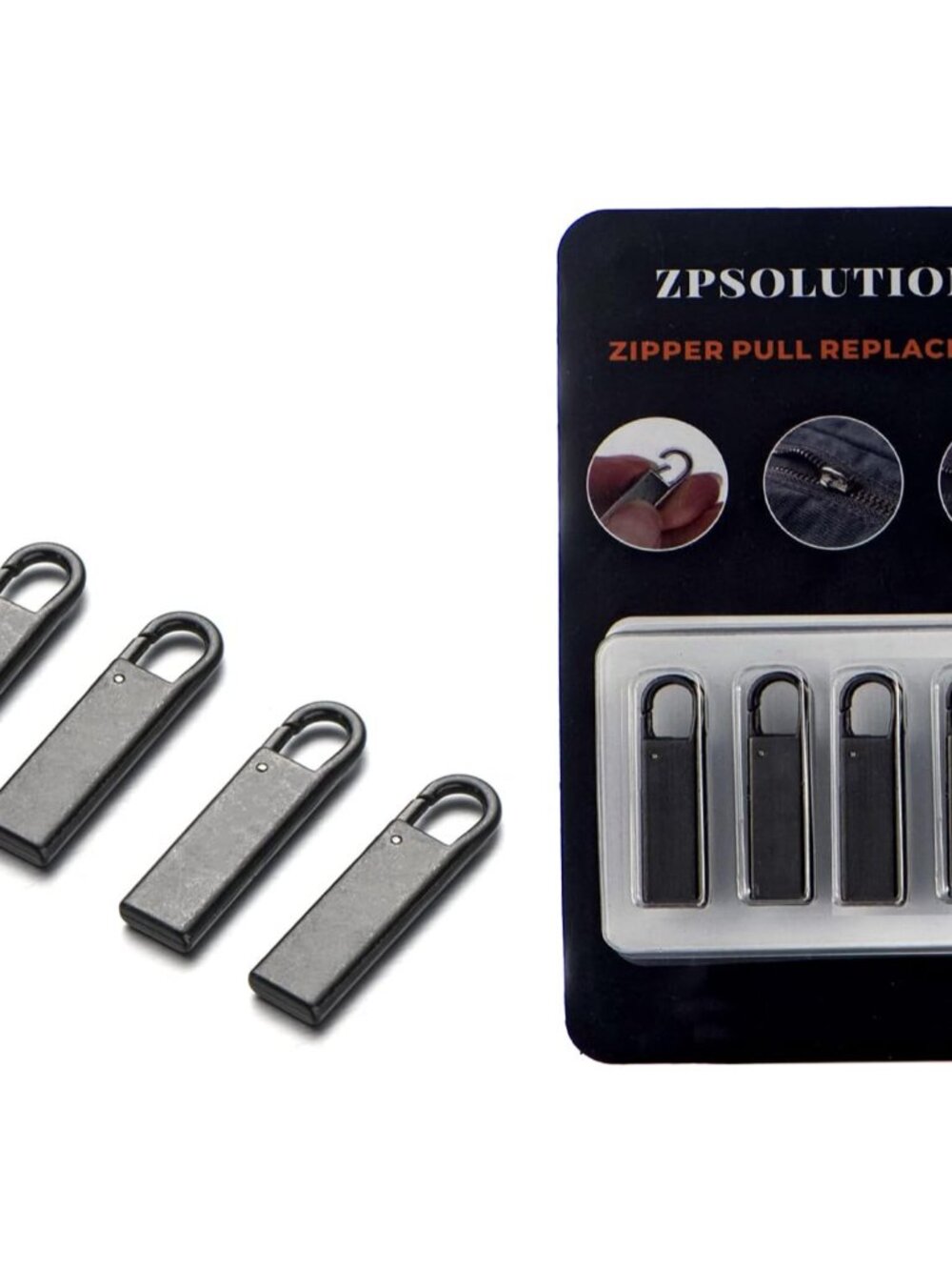 Zipper Pull Replacement for Luggage, Tool-Free Detachable